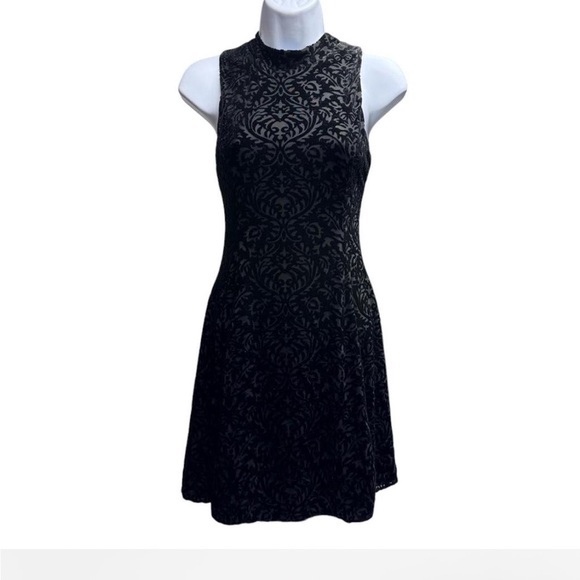 The Edit By Seventeen Black High Neck Mini Dress - Picture 2 of 4